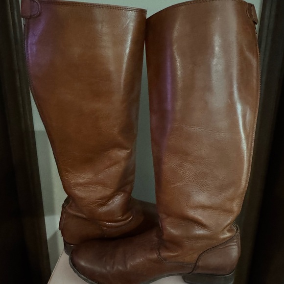 Frye Melissa Button Back Zip Tall Riding Boots - Wide Calf - Picture 5 of 8